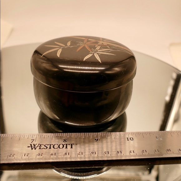 Vintage Japanese 8 piece coaster, lacquered, black and gold luster - Picture 4 of 4